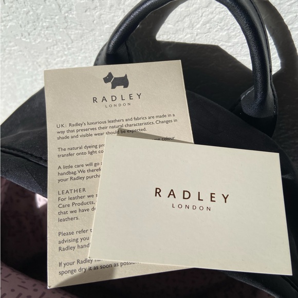 EUC Radley London Small Black Backpack, Dog Print - Picture 9 of 10